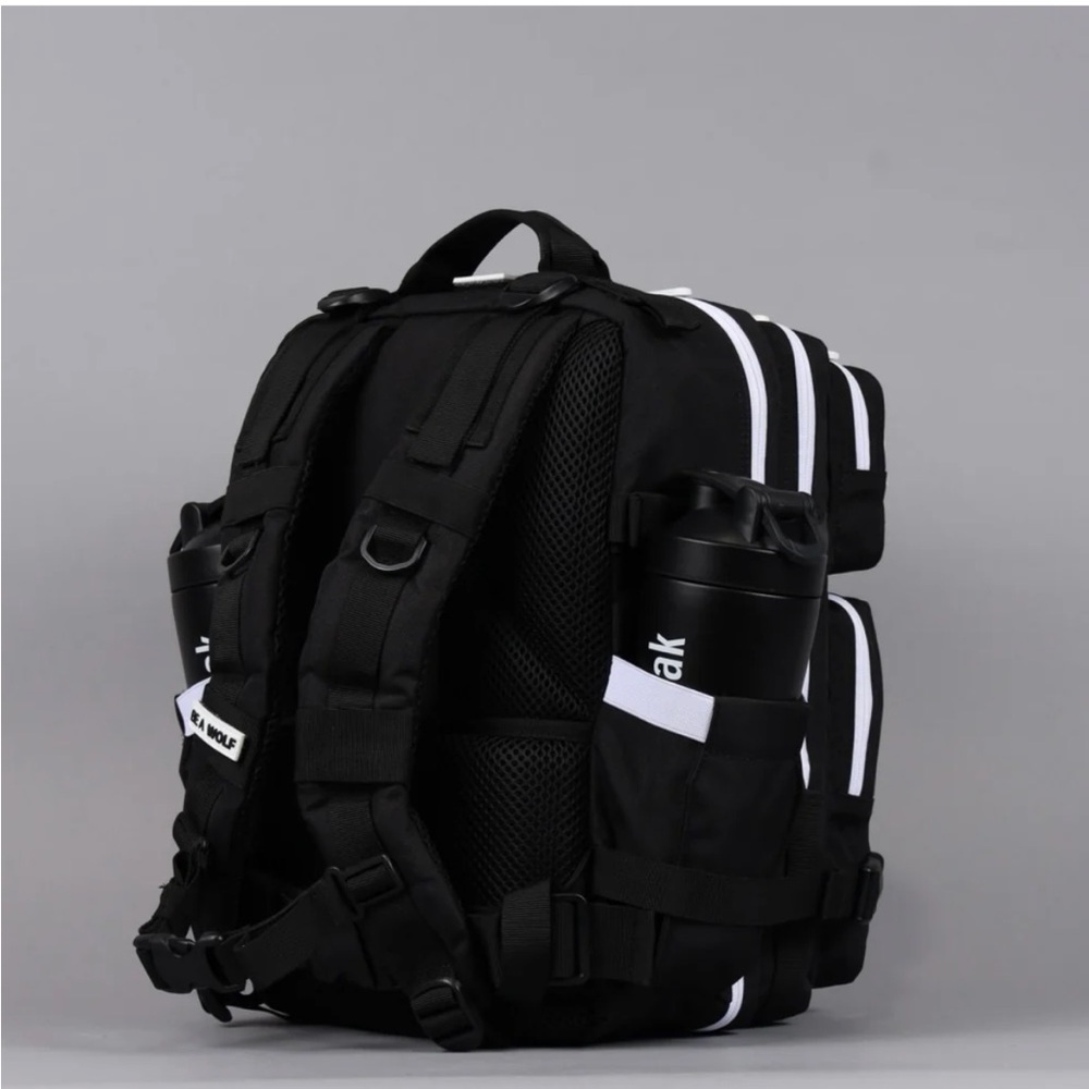 25L BACKPACK ALPHA BLACK WITH WHITE ACCENTS NWT - Picture 2 of 8